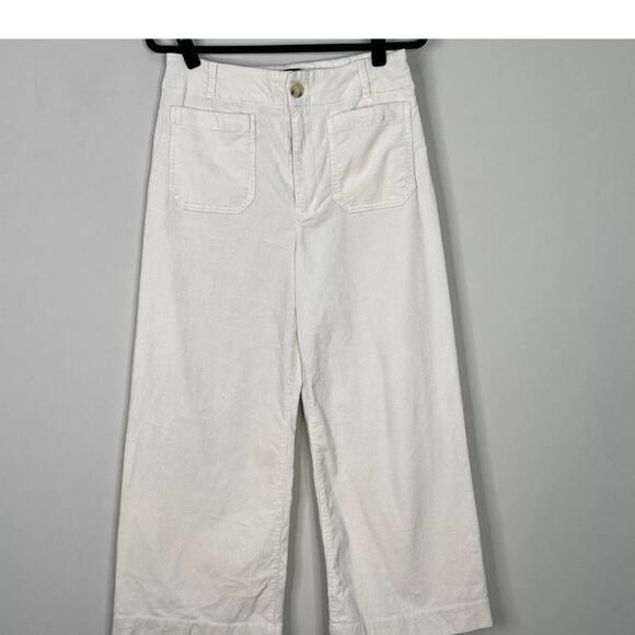Anthropologie Maeve The Colette Corduroy Wid Leg Crop Pants Women's Size 28 - Picture 3 of 8